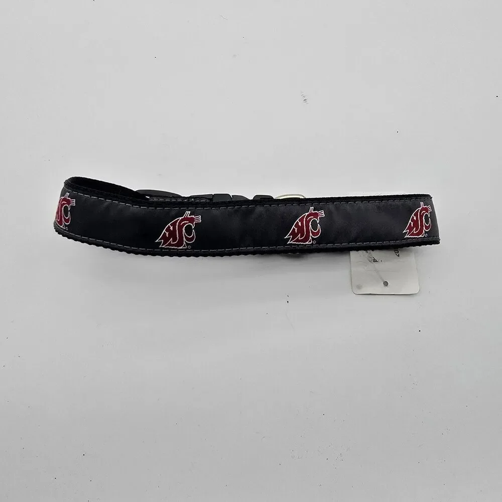 WSU Dog Collar Washington State Cougars Adjustable One Size Fits All